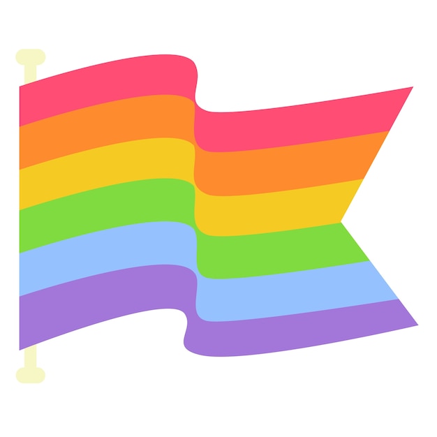 Rainbow flag illustration