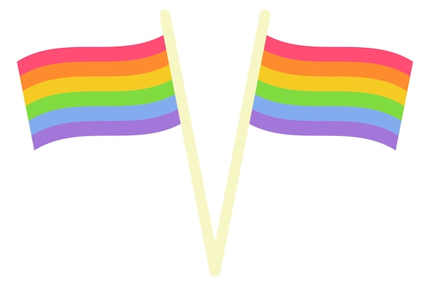 Free PSD rainbow flag illustration
