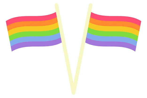 Free PSD rainbow flag illustration