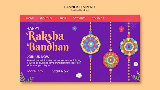 Raksha bandhan celebration landing page