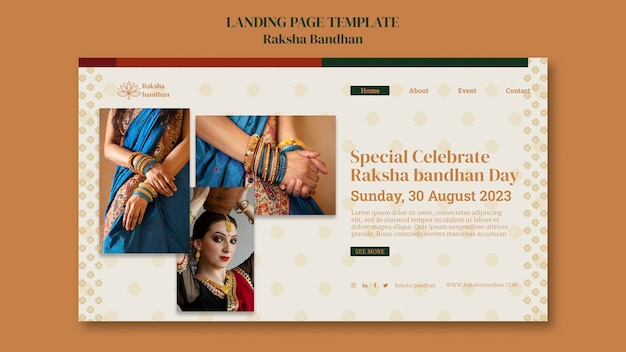 Raksha bandhan celebration landing page