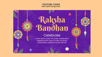 PSD gratuito copertina di youtube della celebrazione di raksha bandhan