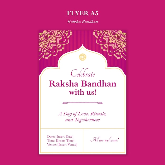 Raksha bandhanイベントの祝賀のテンプレート