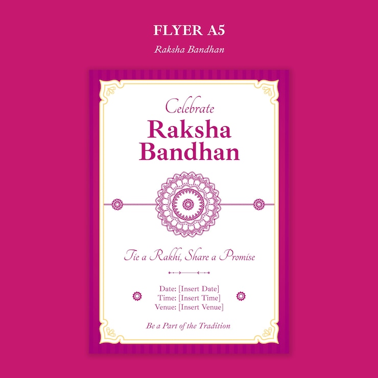 Бесплатный PSD шаблон празднования события raksha bandhan