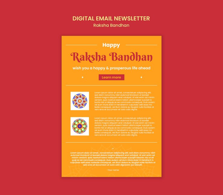 मुफ़्त PSD raksha bandhan template design