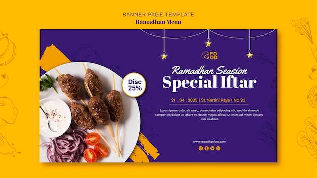 Ramadahn menu banner design