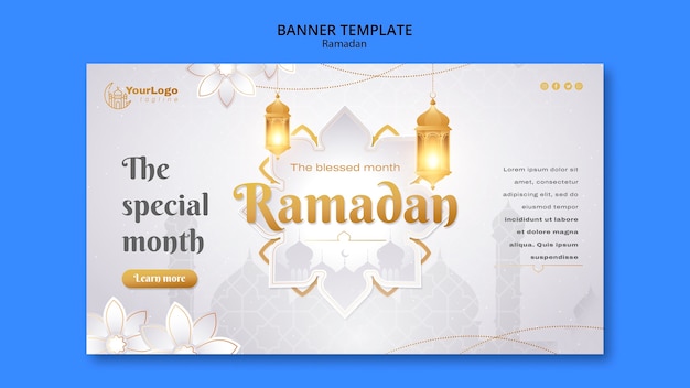 PSD gratuito modello di banner celebrazione ramadan