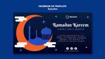 PSD gratuito modello di facebook per la celebrazione del ramadan