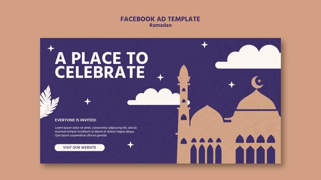 ramadan celebration facebook template