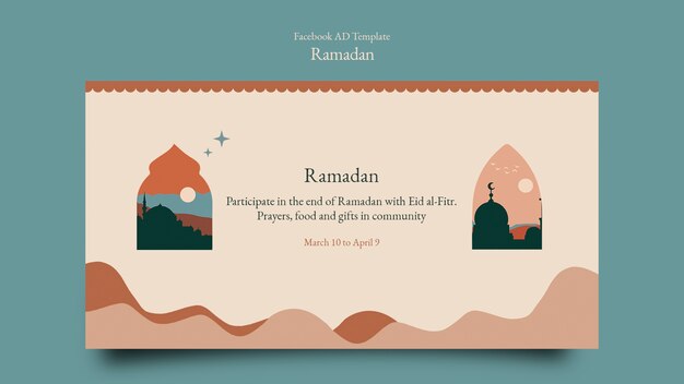 Ramadan celebration facebook template