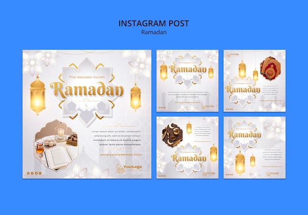 Free PSD ramadan celebration instagram posts template