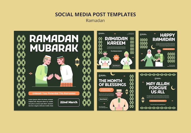 Free PSD ramadan celebration instagram posts