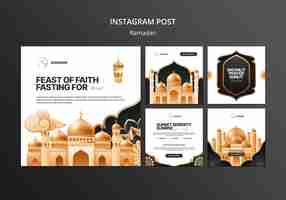 Free PSD ramadan celebration instagram posts