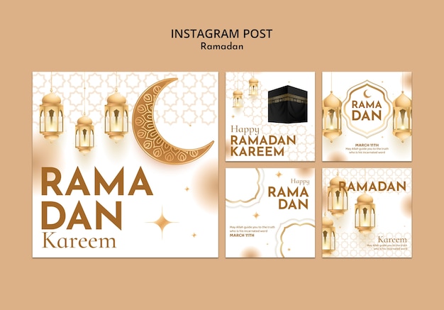 PSD gratuito post di instagram per la celebrazione del ramadan.