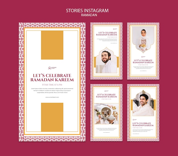 Ramadan Celebration Instagram Stories Template – Free PSD Download