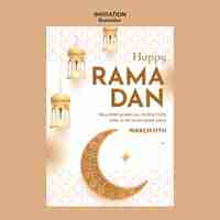 Free PSD ramadan celebration invitation template