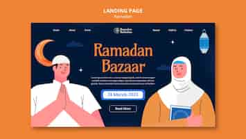 Free PSD ramadan celebration landing page template