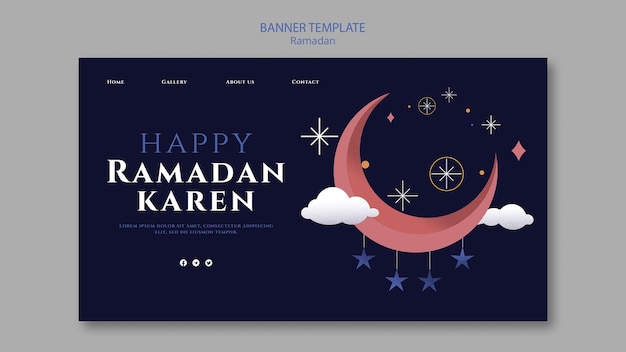 Modello di pagina di destinazione della celebrazione del ramadan