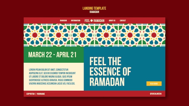 Ramadan celebration landing page template