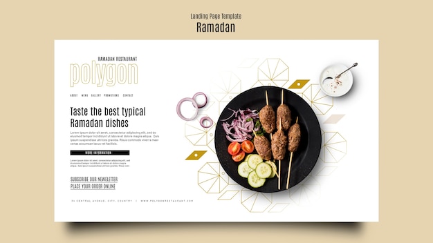 Ramadan celebration landing page template