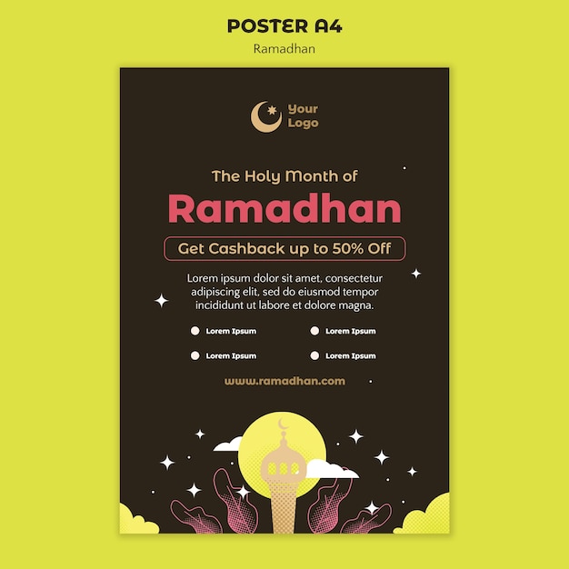 Ramadan celebration poster template