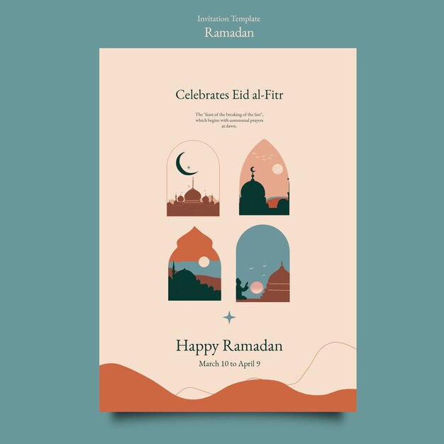 Ramadan celebration poster template