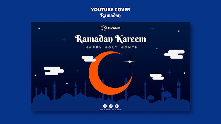 मुफ़्त PSD ramadan celebration youtube cover template