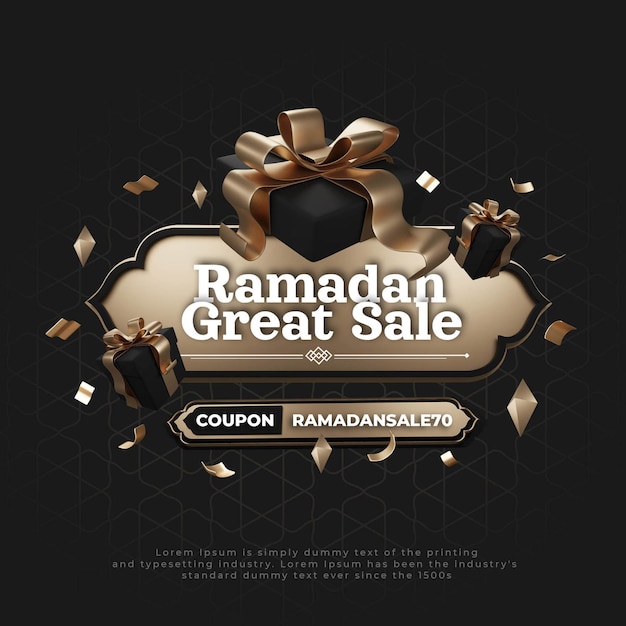 PSD gratuito ramadan great sale, social media post template