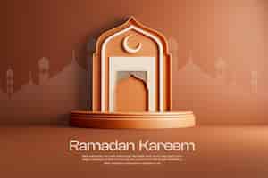 Free PSD ramadan kareem 3d social media banner design template