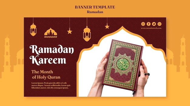 Рамадан карим баннер шаблон