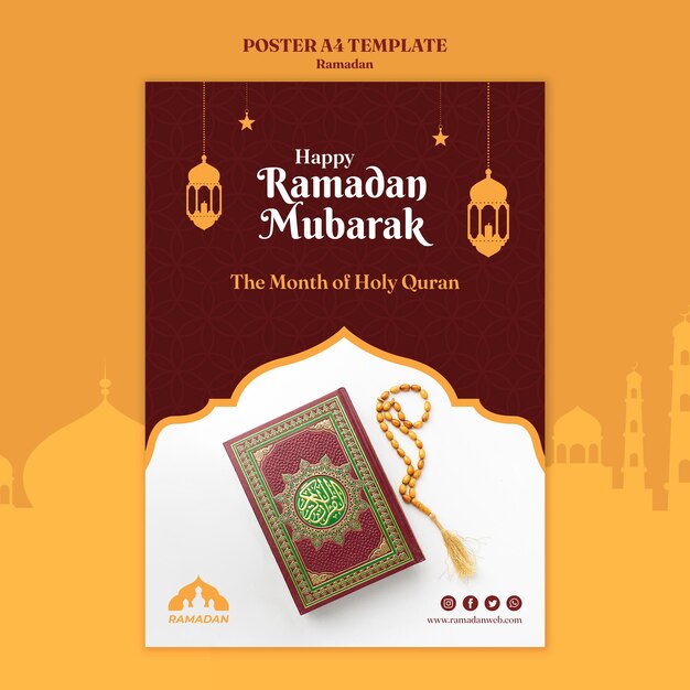 Ramadan kareem flyer template