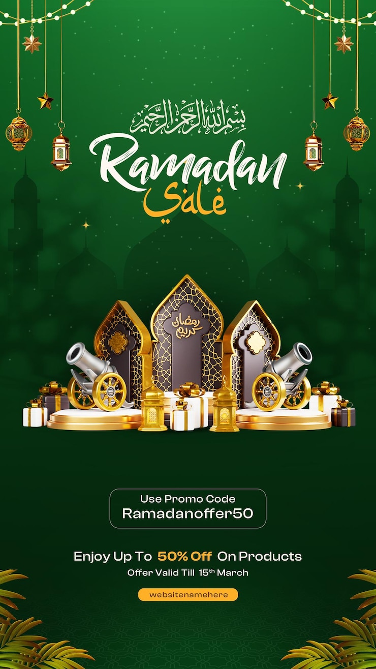 Free PSD ramadan kareem islamic decoretion social media story design template
