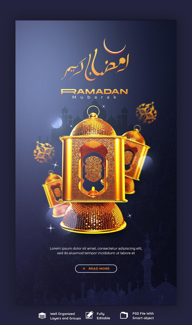 Free PSD ramadan kareem mubarak islamic festival religious facebook or instagram story post template