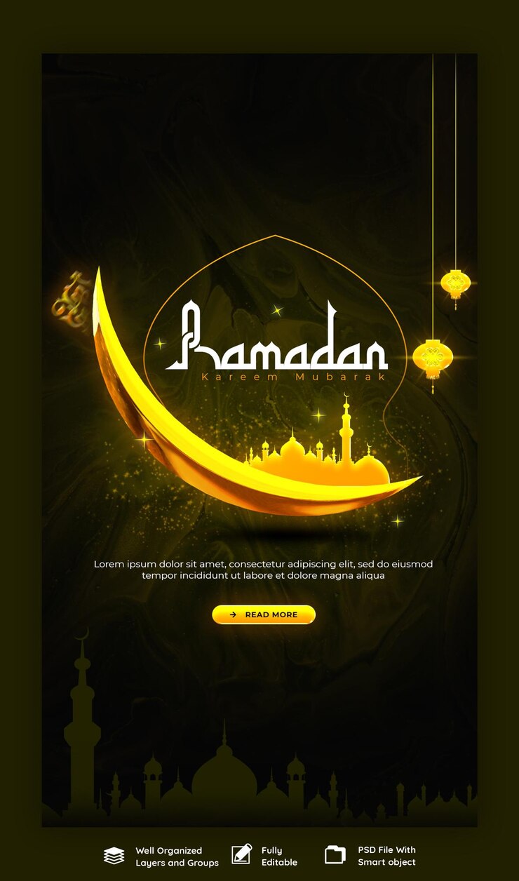 Free PSD ramadan kareem mubarak islamic festival religious facebook or instagram story post template