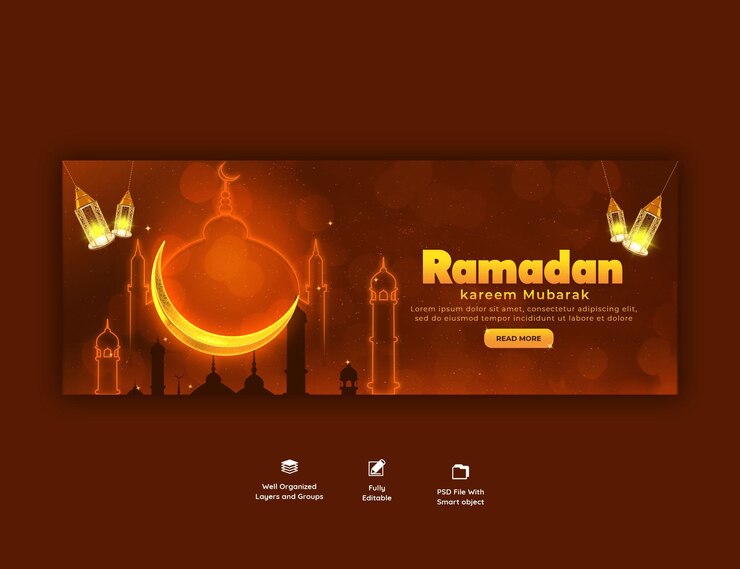 Free PSD ramadan kareem traditional islamic festival religious facebook cover