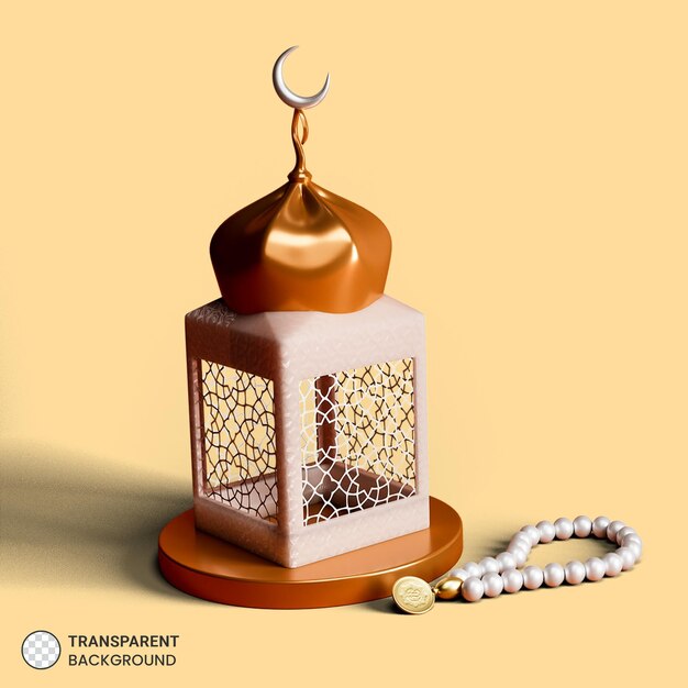 Ramadan lantern icon isolated 3d render illustration
