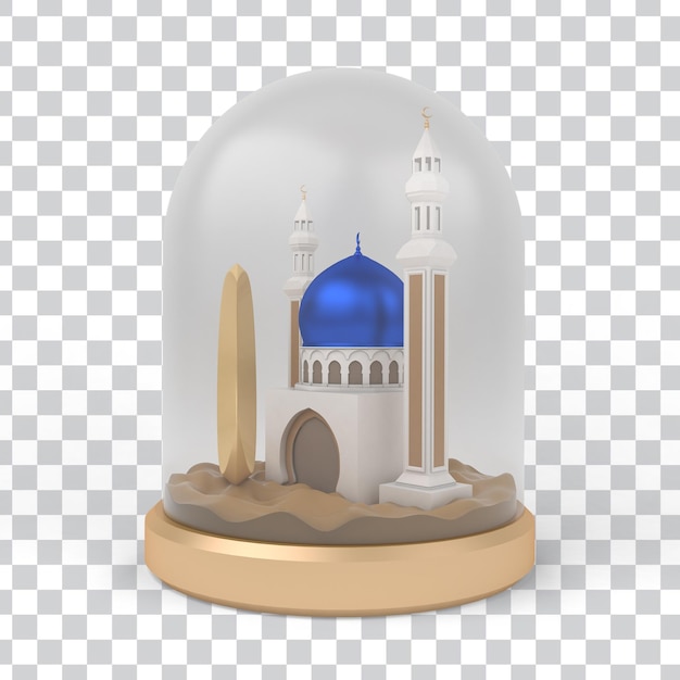 Free PSD ramadan mosque and minaret