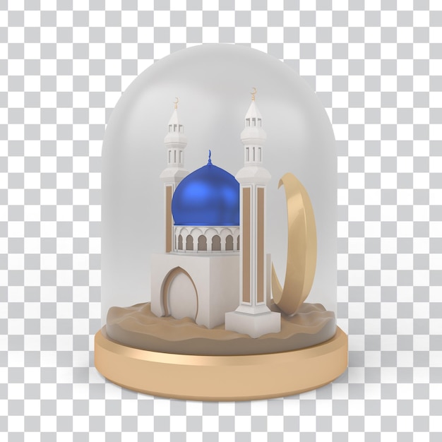 Free PSD ramadan mosque and minaret