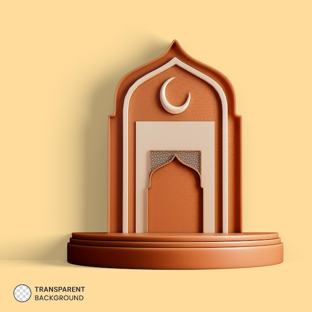 Ramadan mosque podium 3d illustration