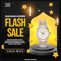 Free PSD ramadan sale social media and instagram post