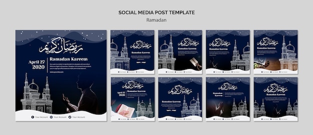 Free PSD ramadan social media post template