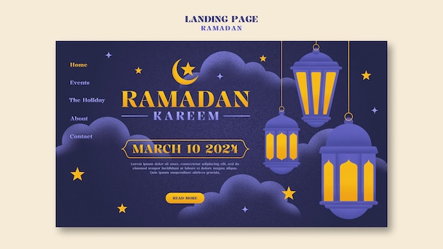 PSD gratuito progettazione del modello di ramadan