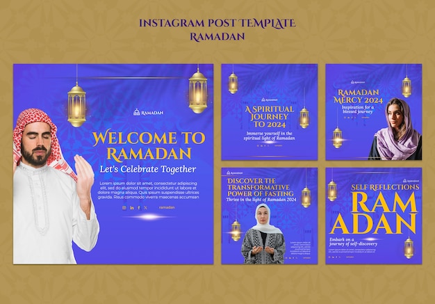 PSD gratuito progettazione del modello ramadan