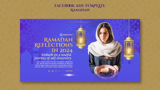 PSD gratuito progettazione del modello ramadan