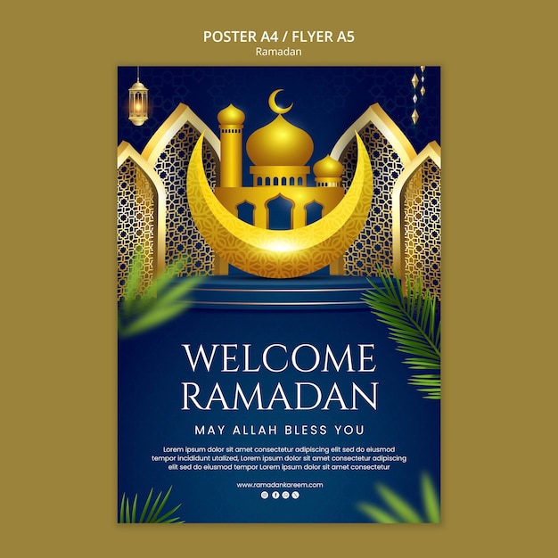 Free PSD ramadan template design