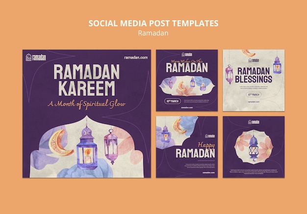 PSD gratuito progettazione del modello ramadan