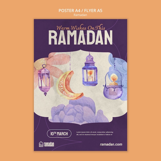 Free PSD ramadan template design