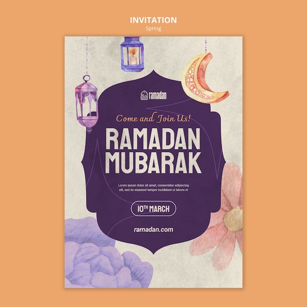 Free PSD ramadan template design