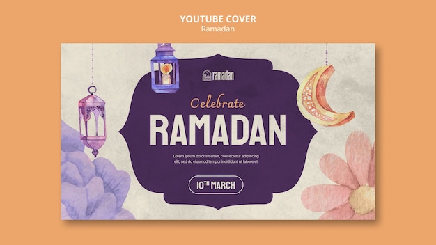 PSD gratuito progettazione del modello ramadan