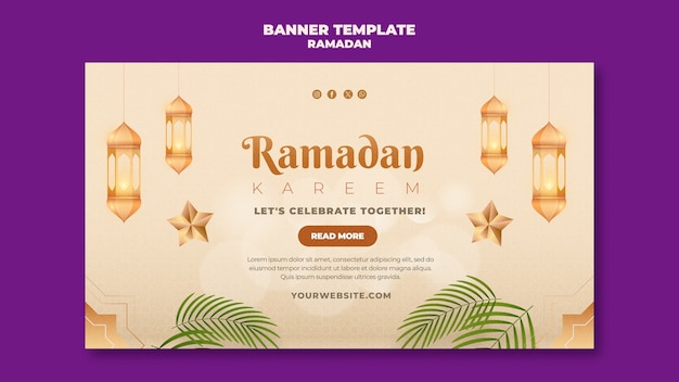 PSD gratuito progettazione del modello ramadan